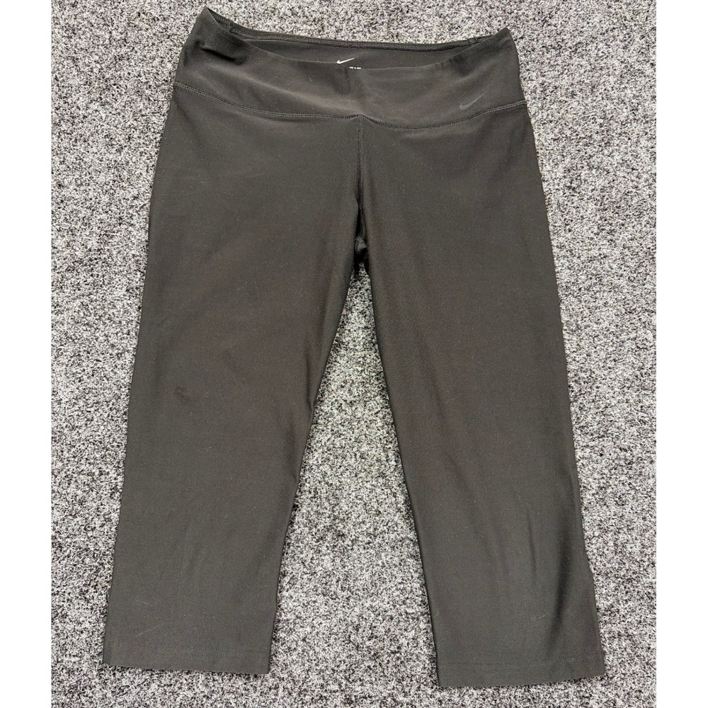 Nike Capri Leggings Womens M Black Dri-FIT Legendary Pant Recycled Activewear
